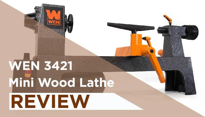 WEN 3421 3.2-Amp 8" by 12" Variable Speed Mini Benchtop Wood Lathe