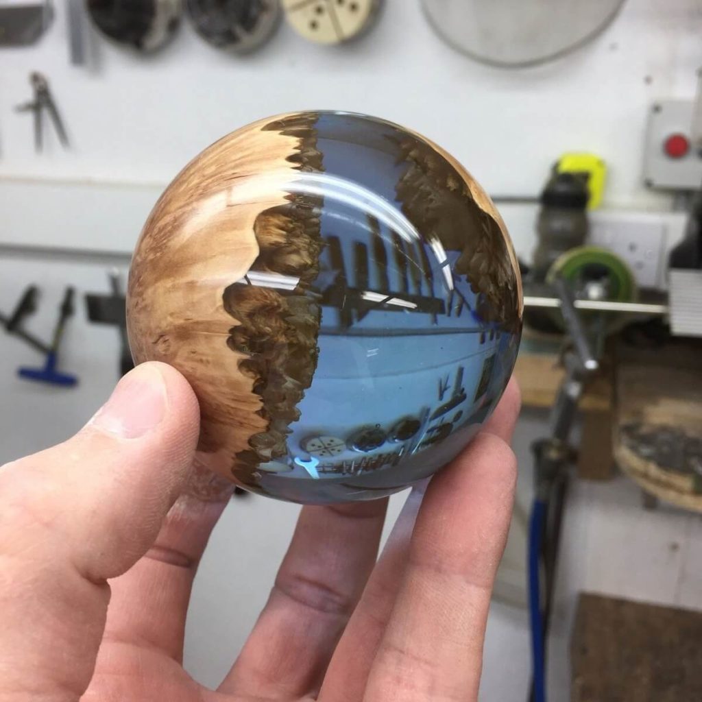 Wood and Resin Sphere - Cool Wood Turning Projects